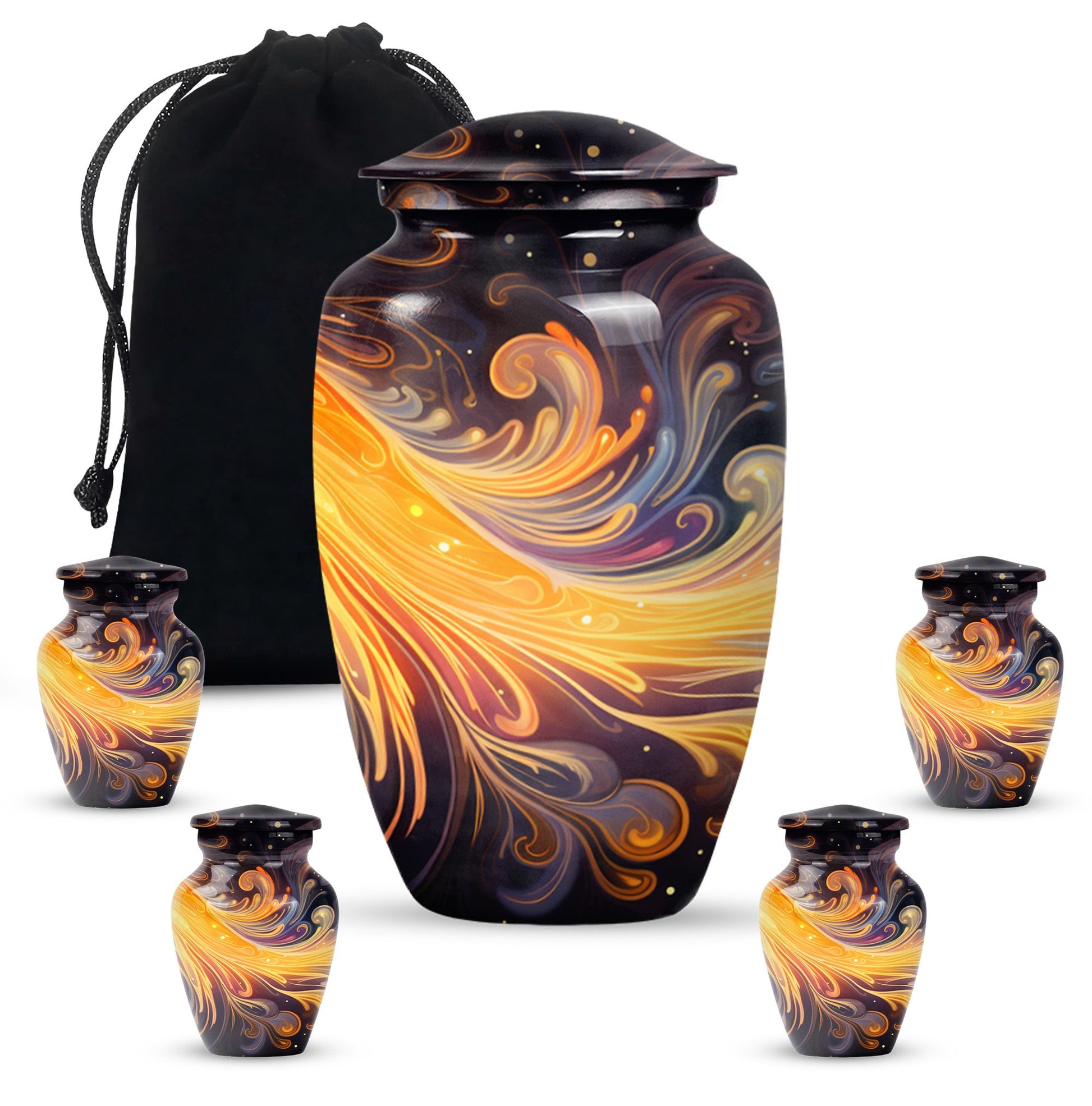 Abstract 10-inch Classic Urn, ideal memorial urns.