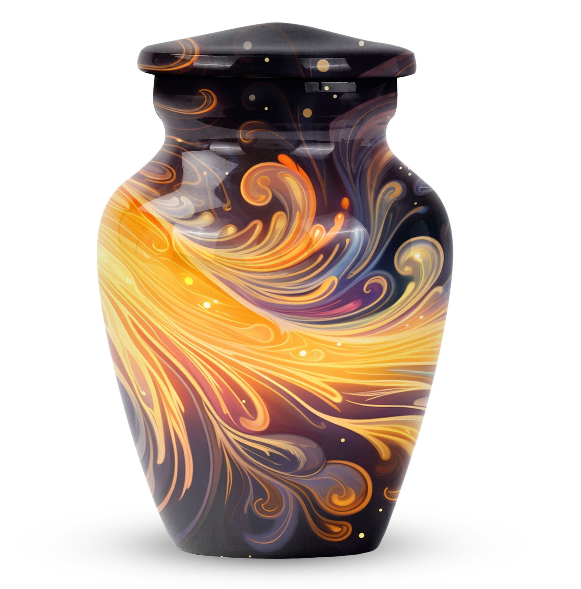 Abstract 10-inch Classic Urn, ideal memorial urns.