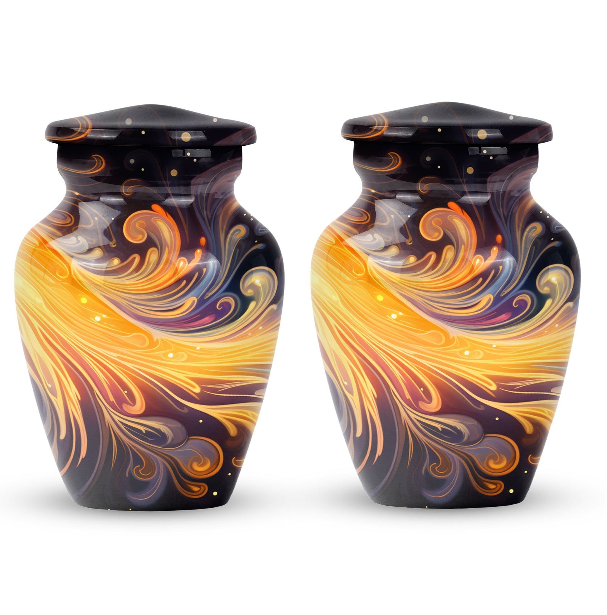 Abstract 10-inch Classic Urn, ideal memorial urns.