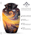 Abstract 10-inch Classic Urn, ideal memorial urns.