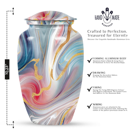  Classic abstract urn, burial urn for cremation ashes