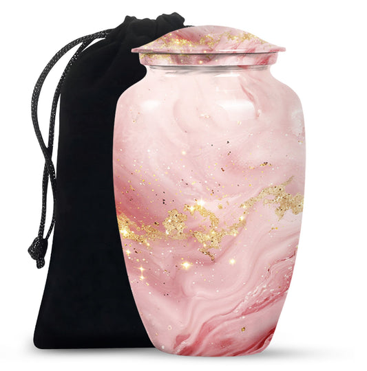 Vibrant Swirl Urn for burial, with personalization.