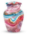 Colourful Swirl Classic Urn, 10 Inch funeral ash.