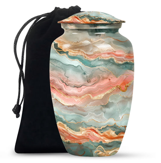 Classic 10-inch Abstract Urn for men's ashes, customizable