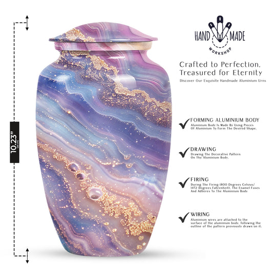 Classic Abstract Urn, large memorial urn for male adults