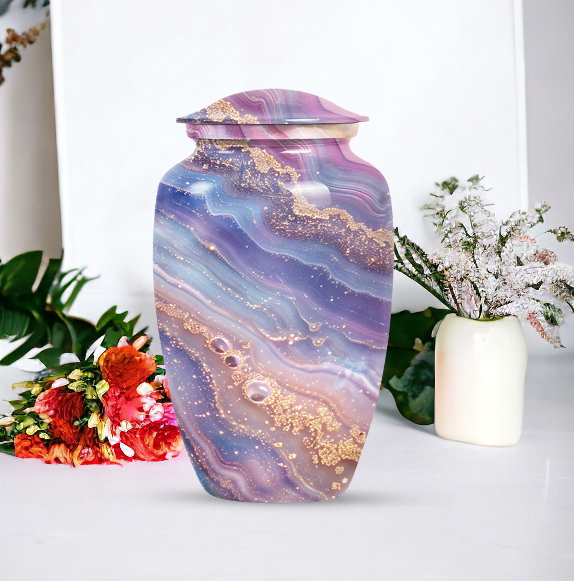 Classic Abstract Urn, large memorial urn for male adults