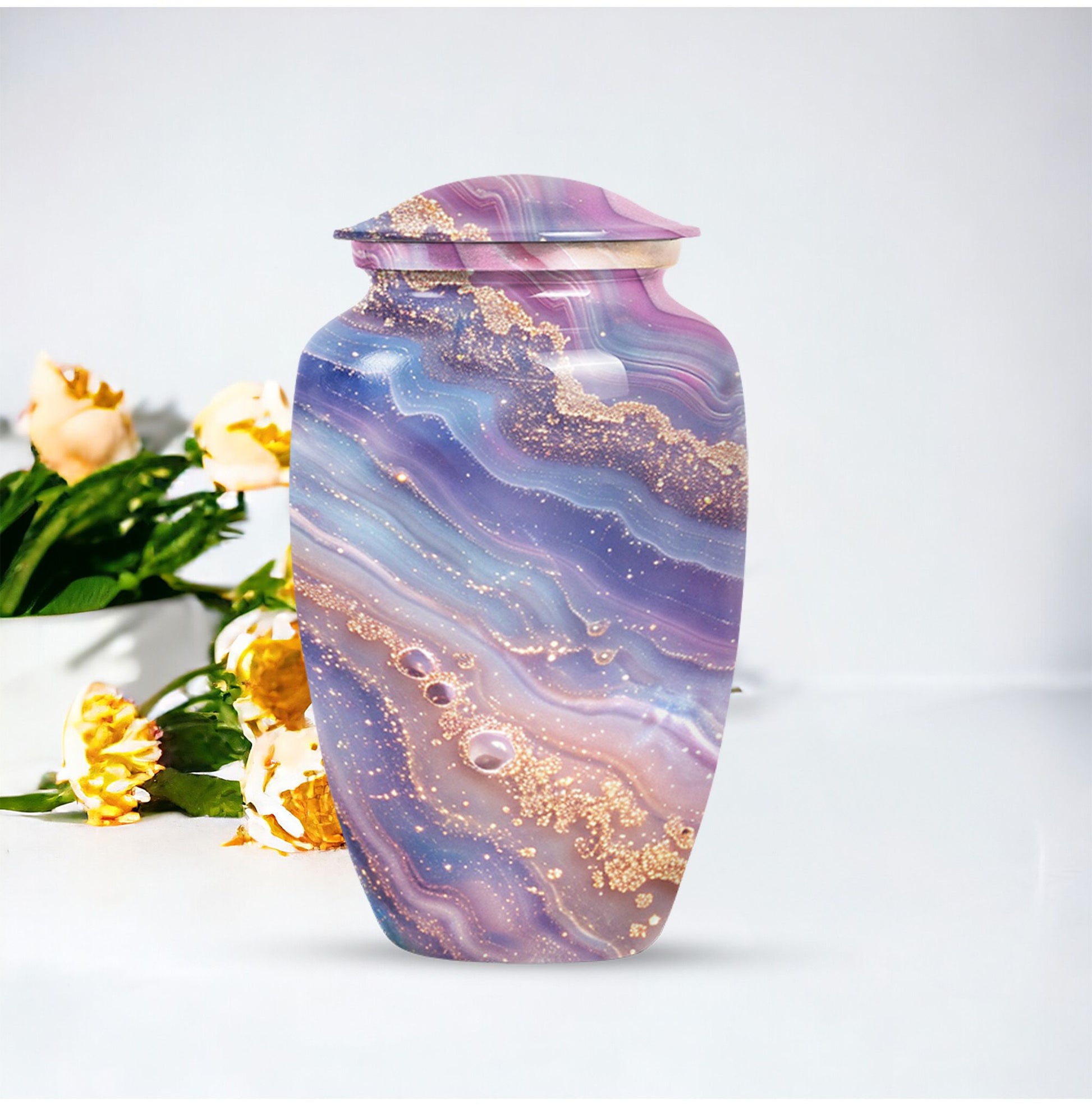 Classic Abstract Urn, large memorial urn for male adults