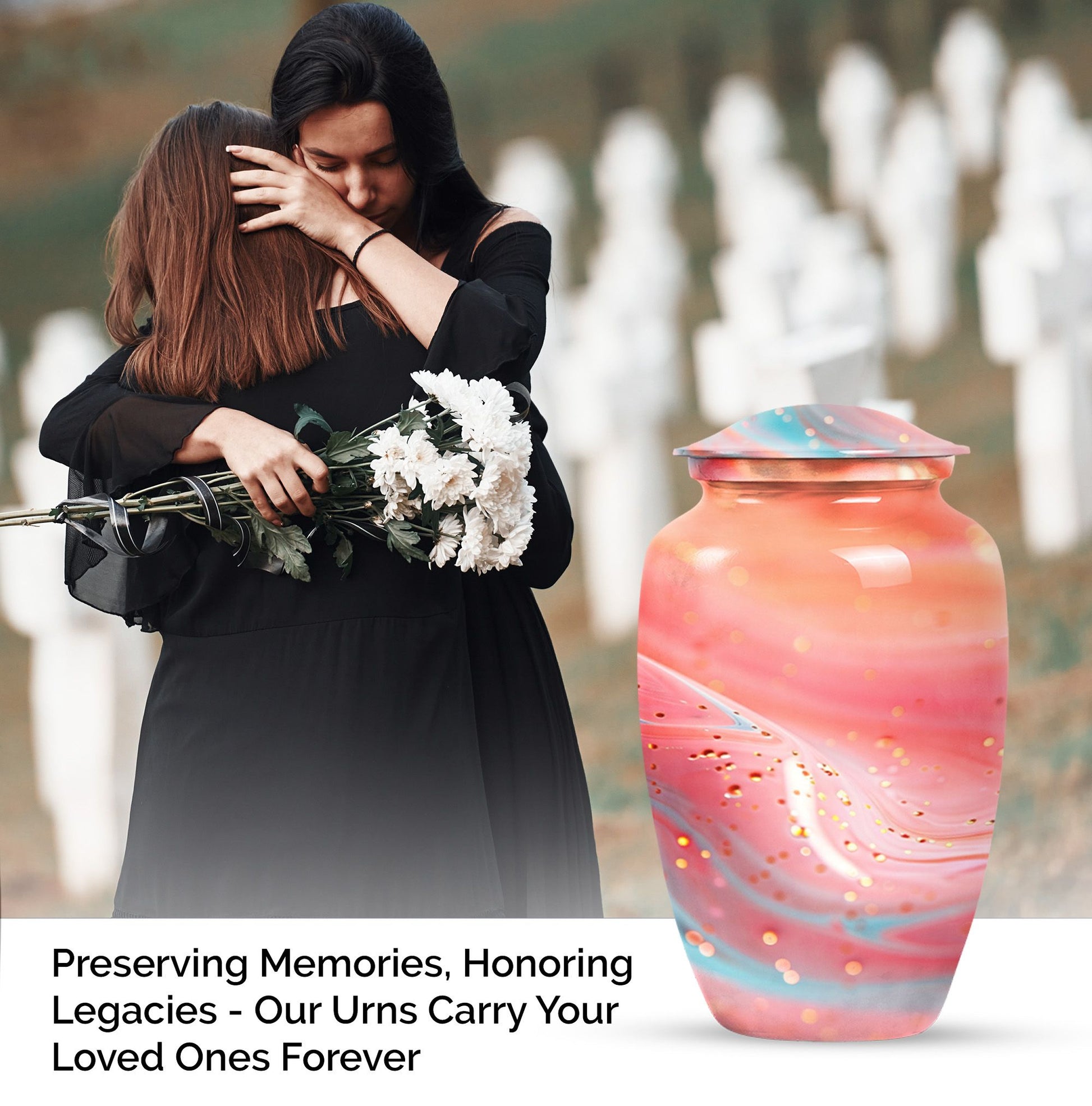 abstract urn, funeral cremation and memorial large urn.