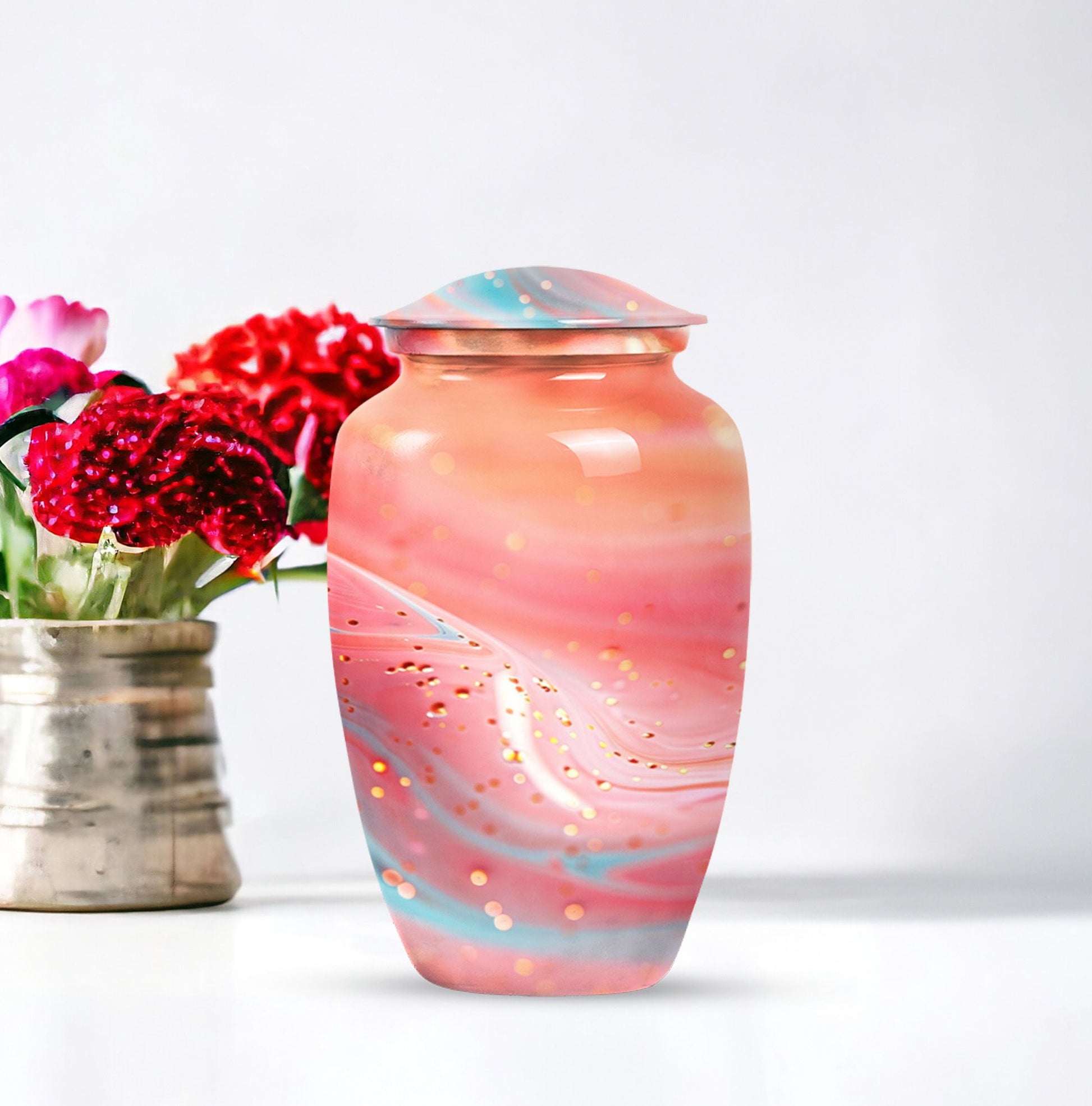 abstract urn, funeral cremation and memorial large urn.