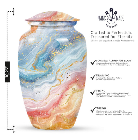 Classic Aluminium Cremation Urn for Human Ashes