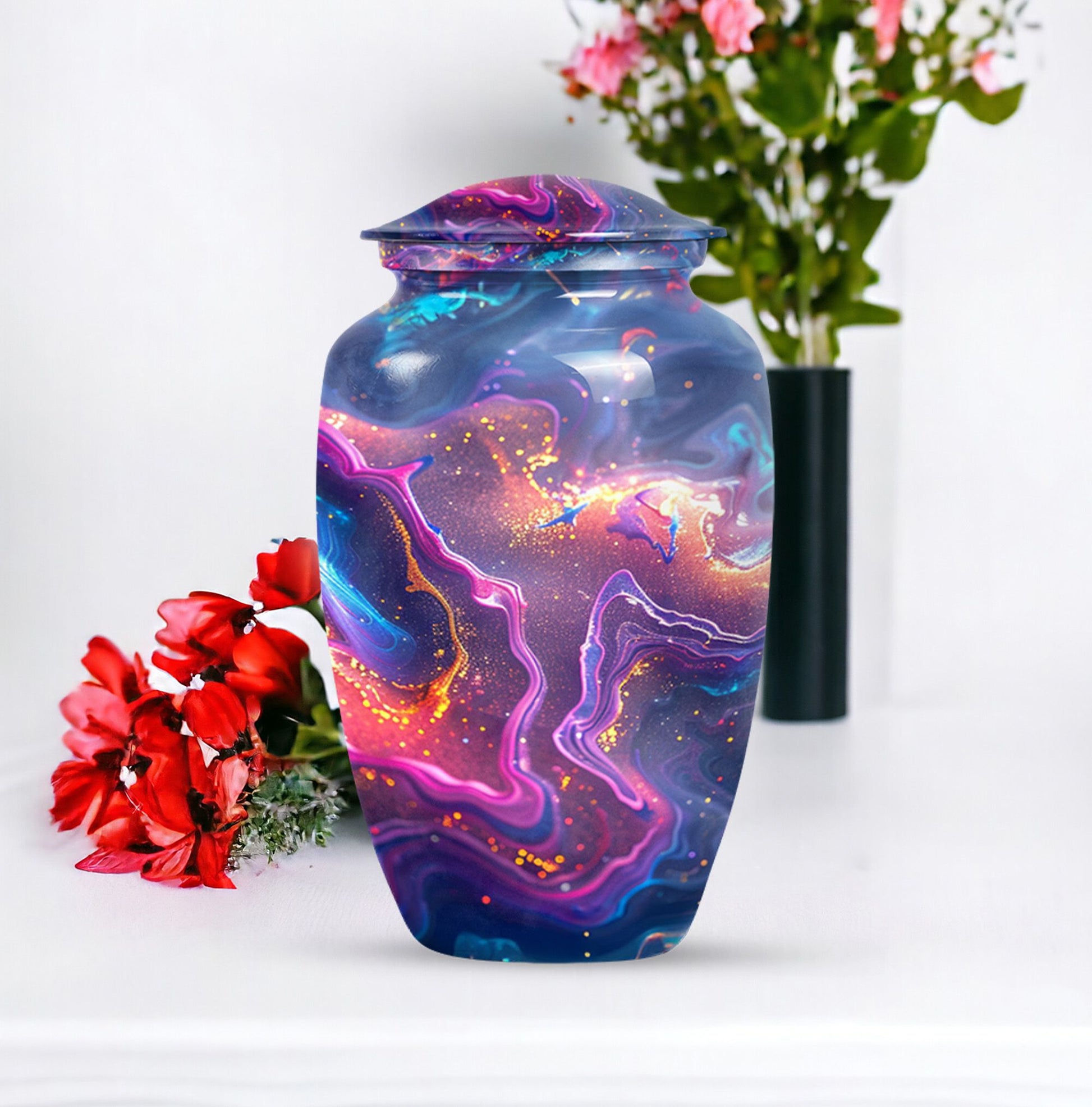 Classic abstract urn for adult human ashes