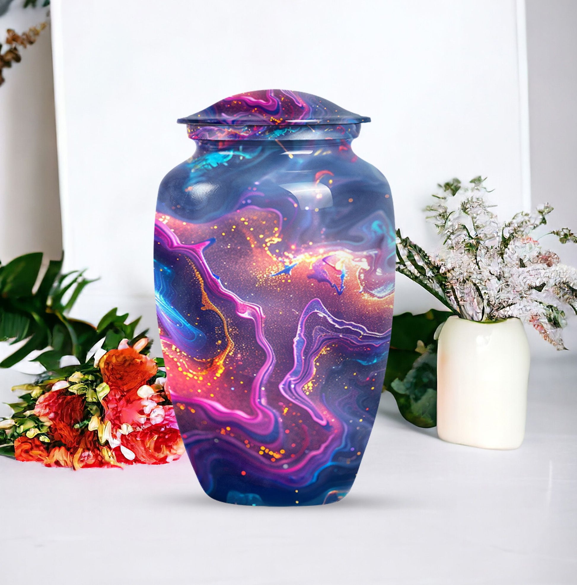 Classic abstract urn for adult human ashes