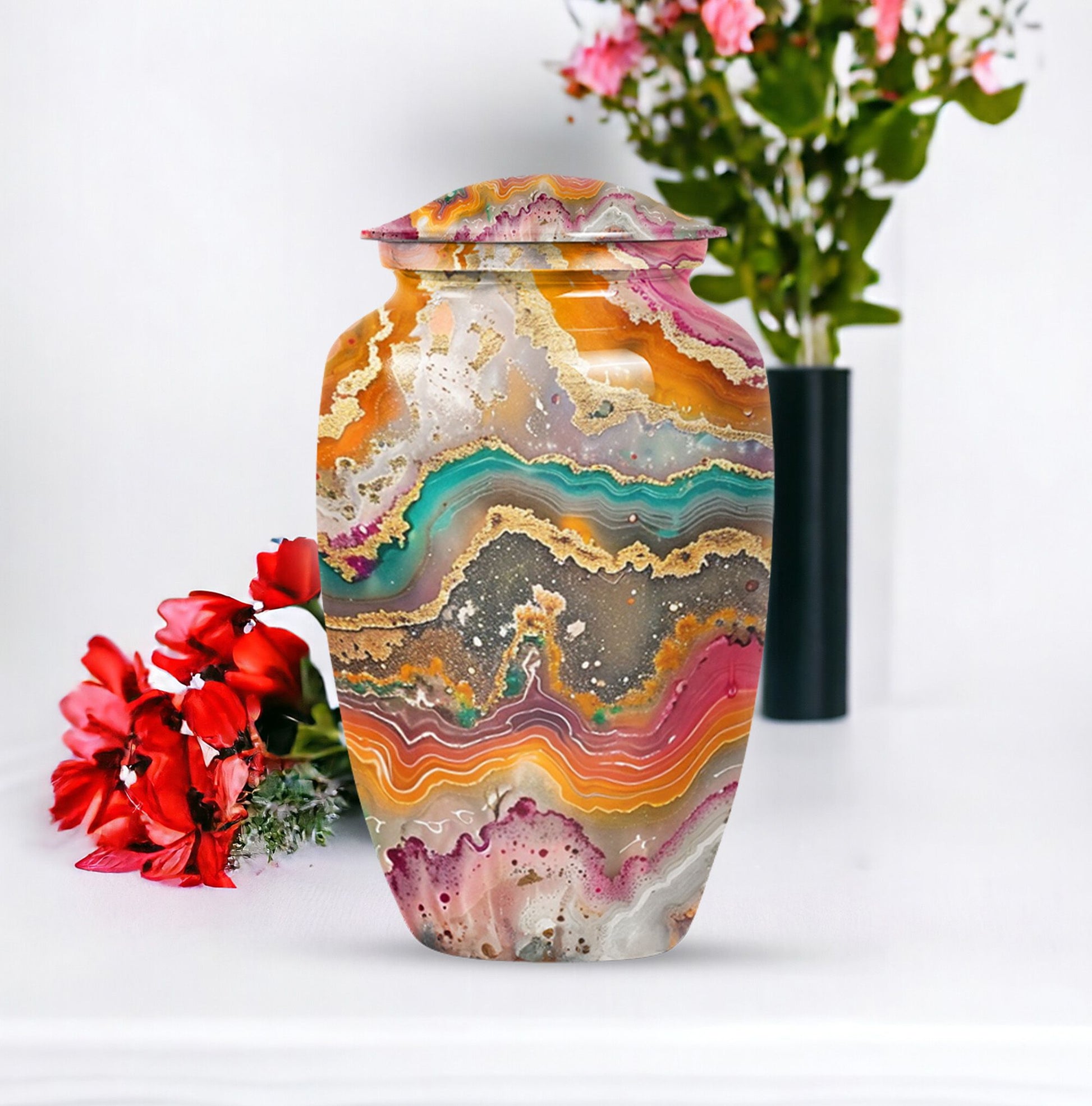 Abstract 10-Inch Classic Urn.