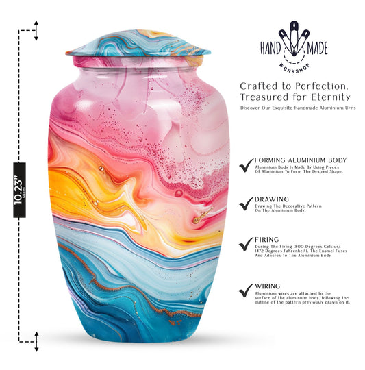 10-inch abstract funeral urn