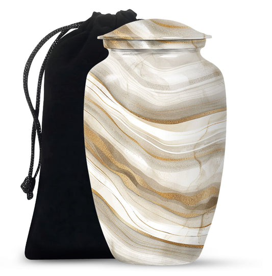 Abstract memorial urn for women's ashes 