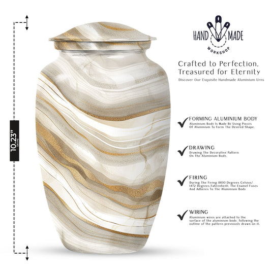 Abstract memorial urn for women's ashes 