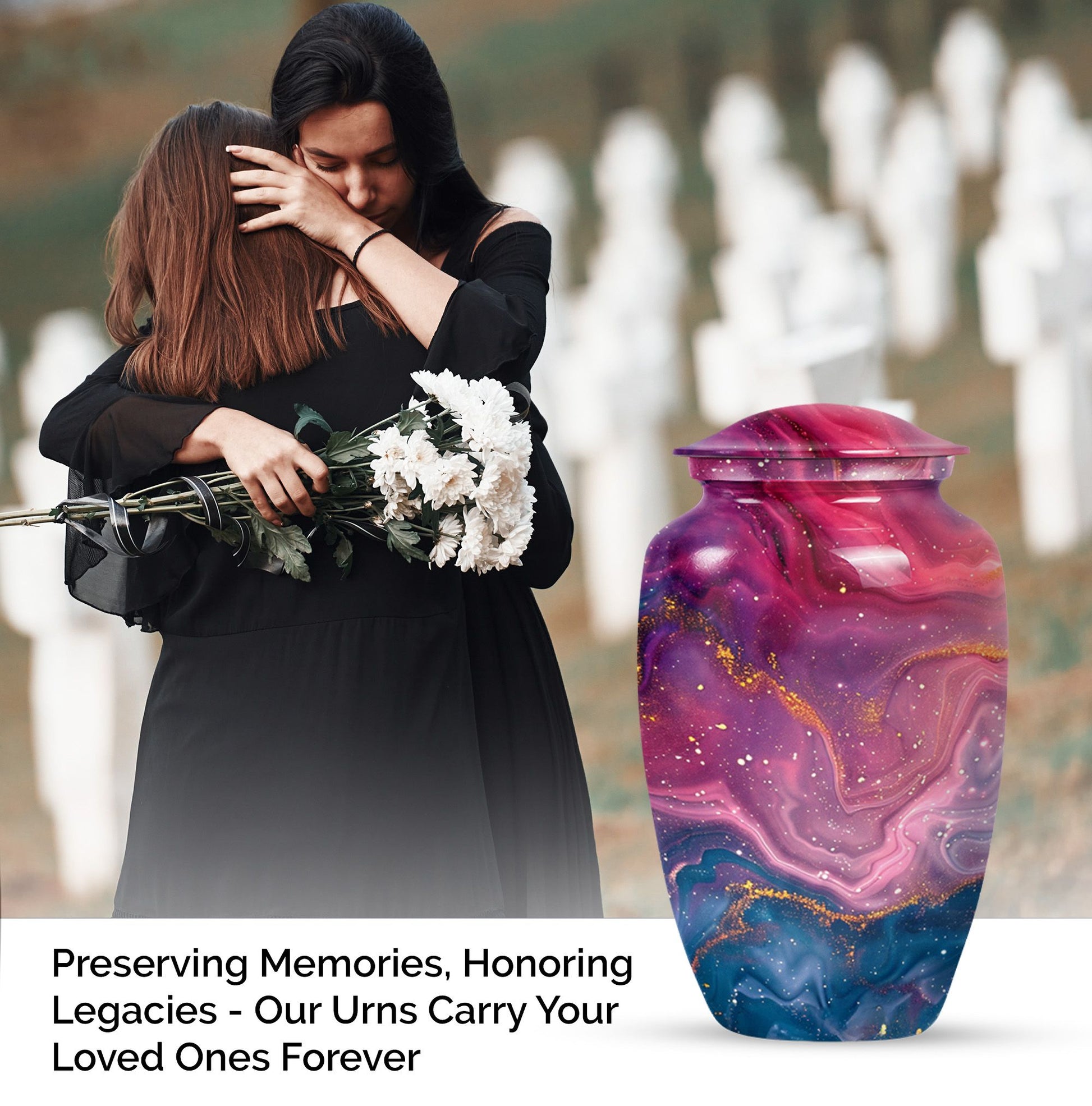 Abstract urn for adults' ashes, Keepsake Urn