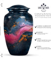 abstract memorial urn for adult female ashes