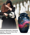 abstract memorial urn for adult female ashes