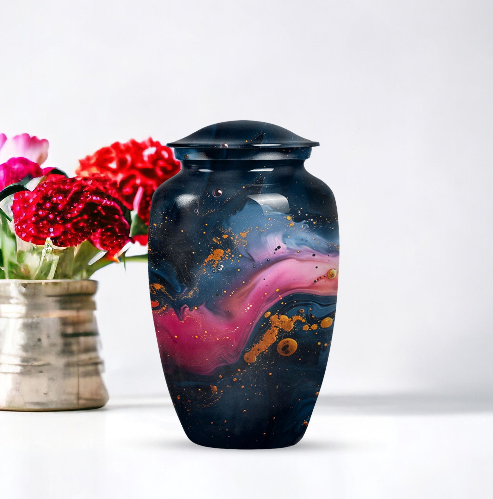 abstract memorial urn for adult female ashes