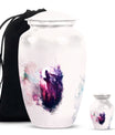 Wolf Howling Funeral Urn For Adult Ashes Memorial, Funeral Cremation Urn