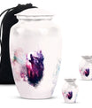 Wolf Howling Funeral Urn For Adult Ashes Memorial, Funeral Cremation Urn