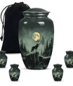 10-inch wolf howling urn, adult funeral and cremation