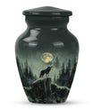 10-inch wolf howling urn, adult funeral and cremation