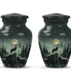 10-inch wolf howling urn, adult funeral and cremation