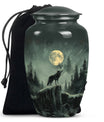 10-inch wolf howling urn, adult funeral and cremation