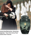 10-inch wolf howling urn, adult funeral and cremation