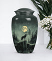 10-inch wolf howling urn, adult funeral and cremation