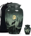 10-inch wolf howling urn, adult funeral and cremation