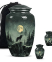 10-inch wolf howling urn, adult funeral and cremation