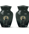 wolf howling urn, memorial urn for adult female