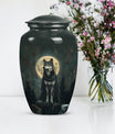 wolf howling urn, memorial urn for adult female