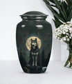 wolf howling urn, memorial urn for adult female