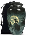 wolf howling theme for human ashes, Memorial Urns for Ashes