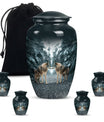 Wolf Howling Classic Urn, funeral urn for adult ashes