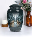 Wolf Howling Classic Urn, funeral urn for adult ashes