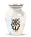 wolf howling urn, memorial urn for mom's ashes