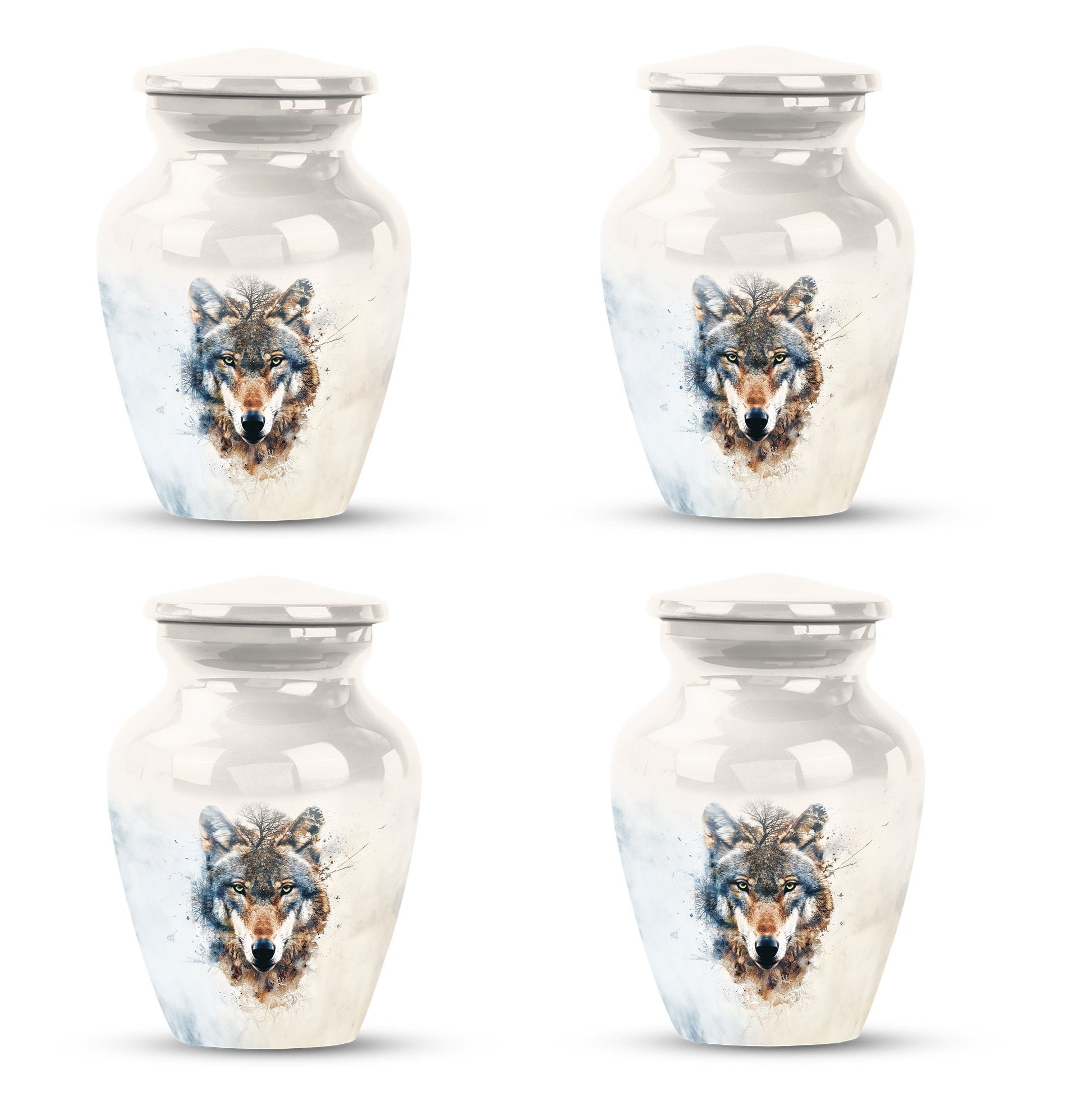 wolf howling urn, memorial urn for mom's ashes