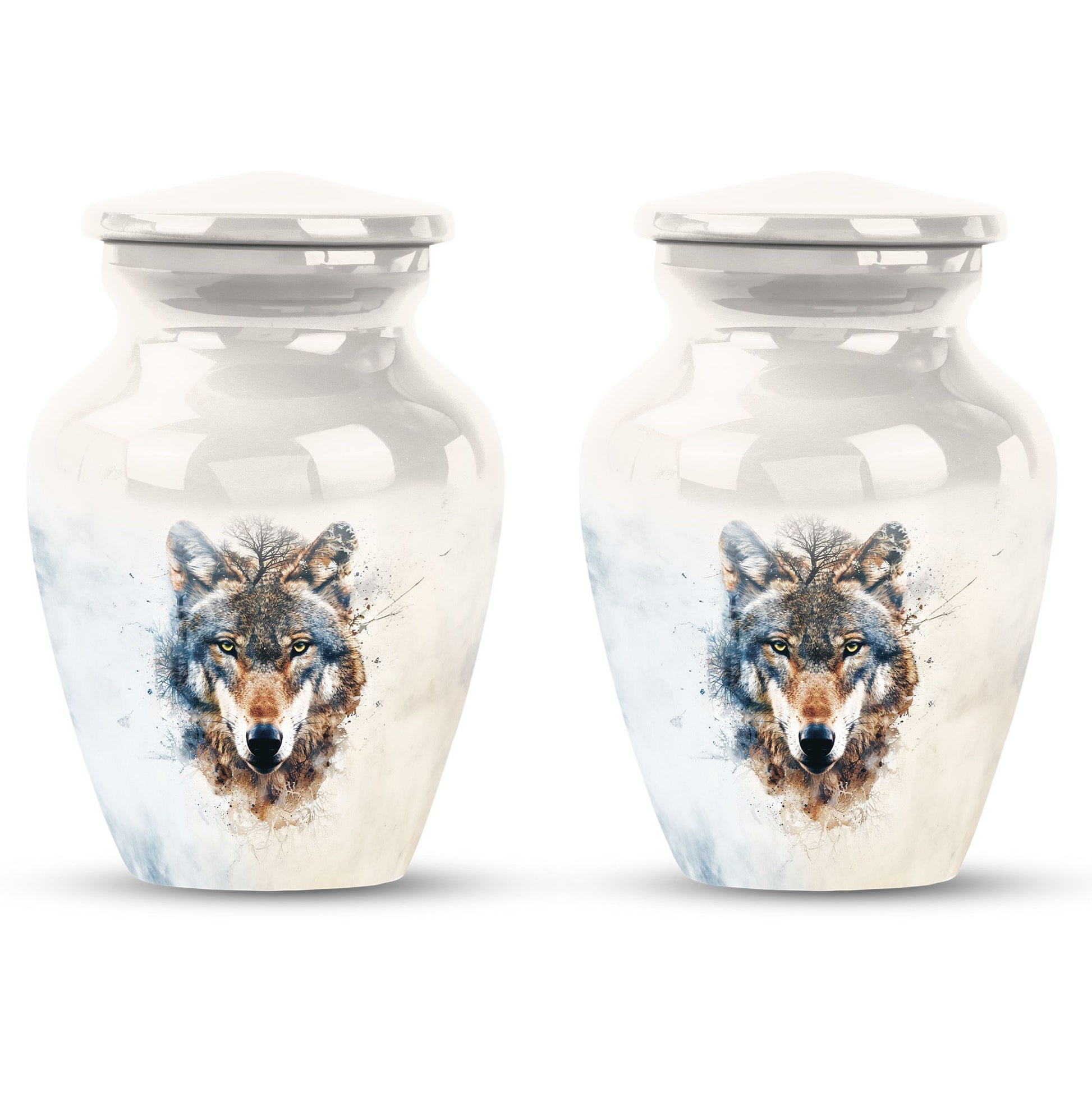 wolf howling urn, memorial urn for mom's ashes