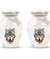 wolf howling urn, memorial urn for mom's ashes