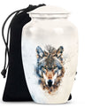 wolf howling urn, memorial urn for mom's ashes