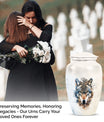 wolf howling urn, memorial urn for mom's ashes