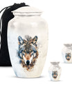 wolf howling urn, memorial urn for mom's ashes