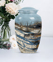 wolf howling urn, cremation urn for ashes