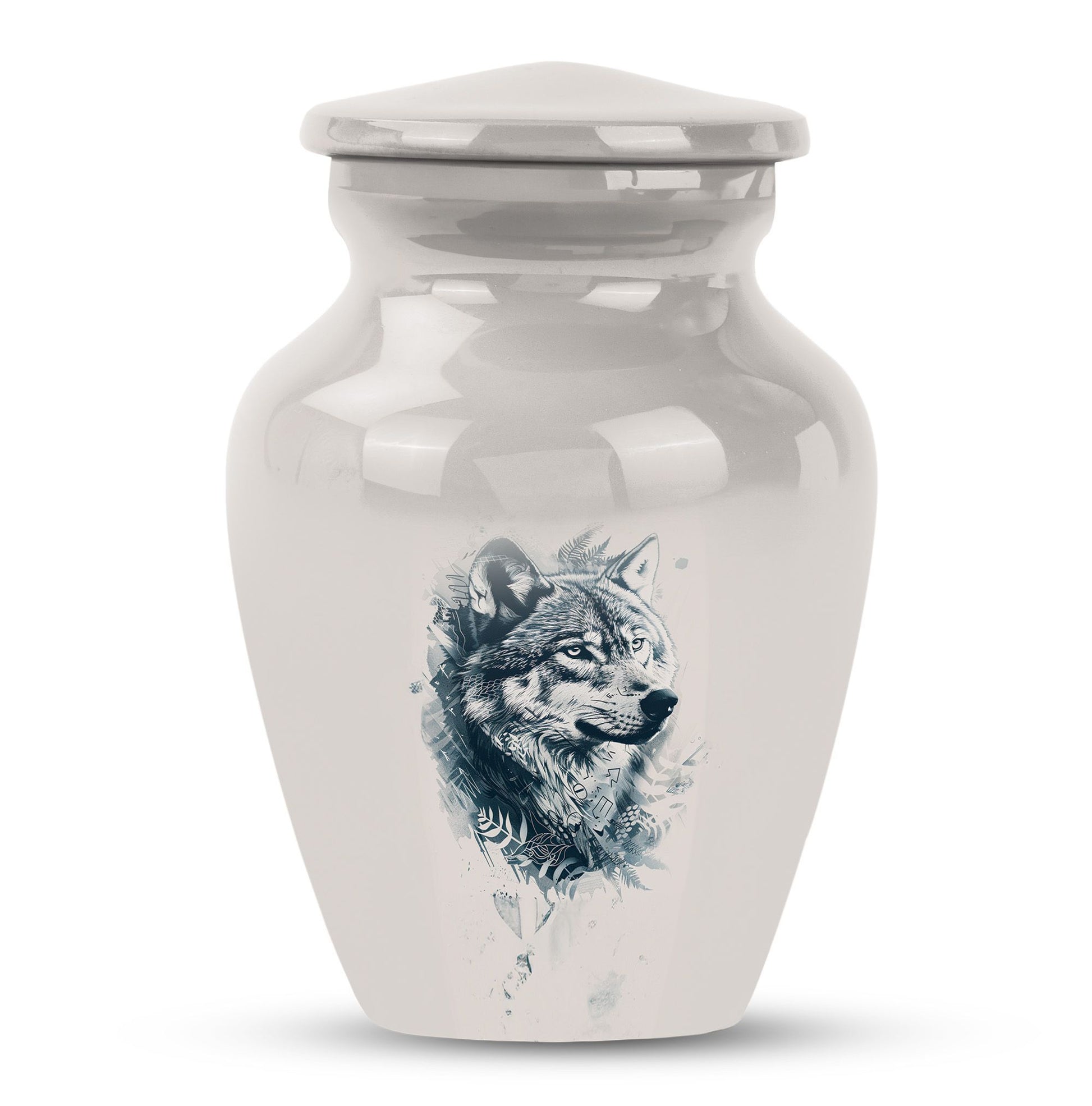 wolf howling urn, funeral urn for men's ashes