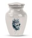 wolf howling urn, funeral urn for men's ashes